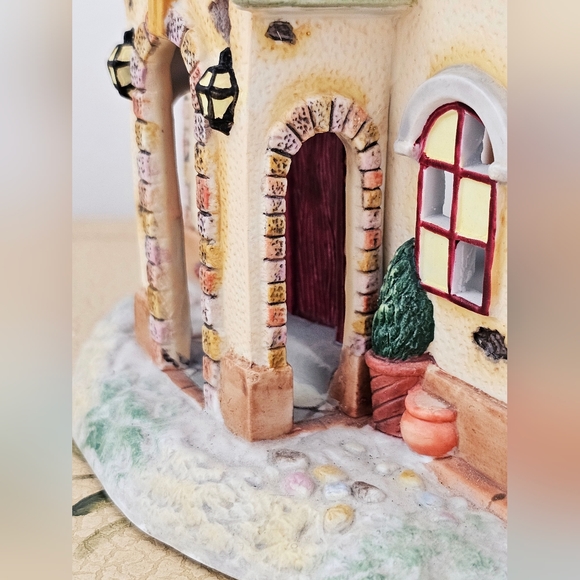 Vintage Clock Tower Porcelain Old World Village #4 The Clocktower - Picture 9 of 13